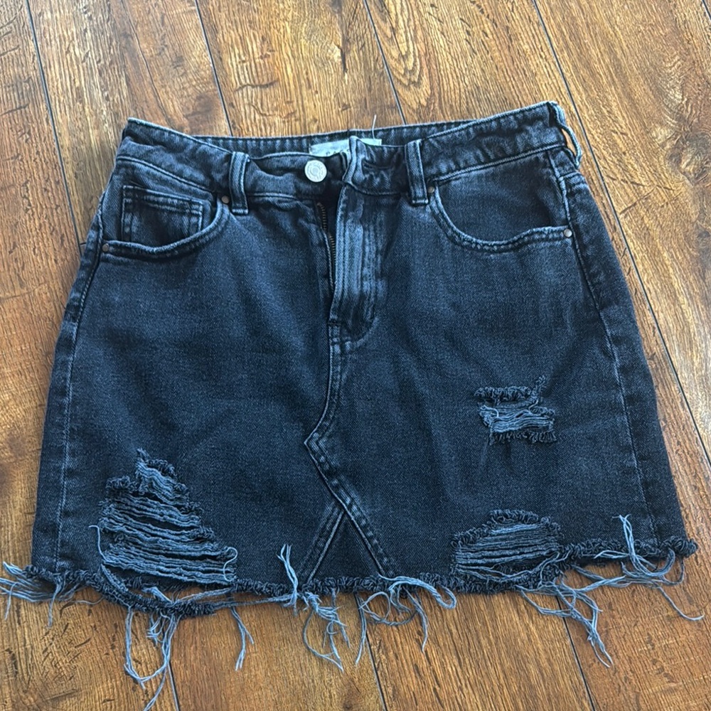 PacSun Charcoal Denim Skirt